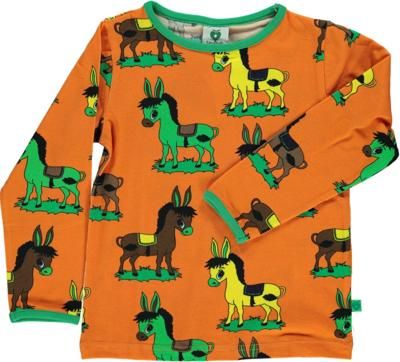 Long-sleeved blouse with donkeys