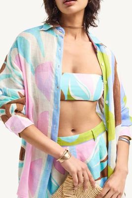 Playa Boyfriend Shirt - Coast Colorblock Ecolinen