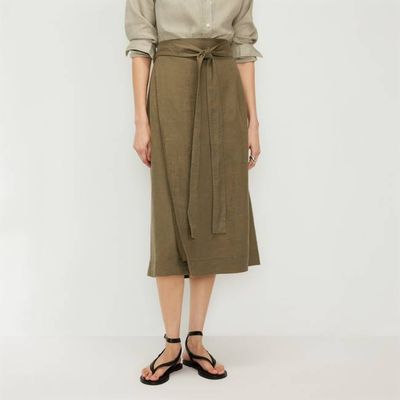 The Linen Wrap Skirt | Kalamata