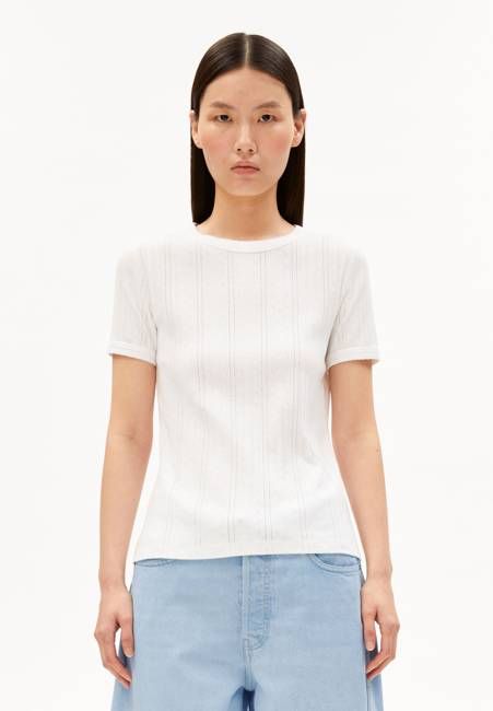 POINTELLE T-SHIRT | white