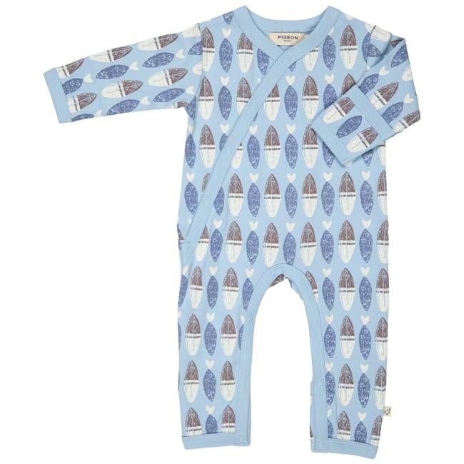 Kimono Romper - Surfboards, Blue