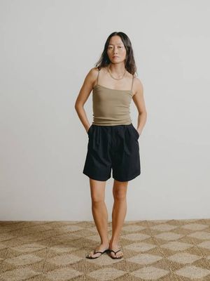 Pfeiffer Short, Organic Poplin, Black