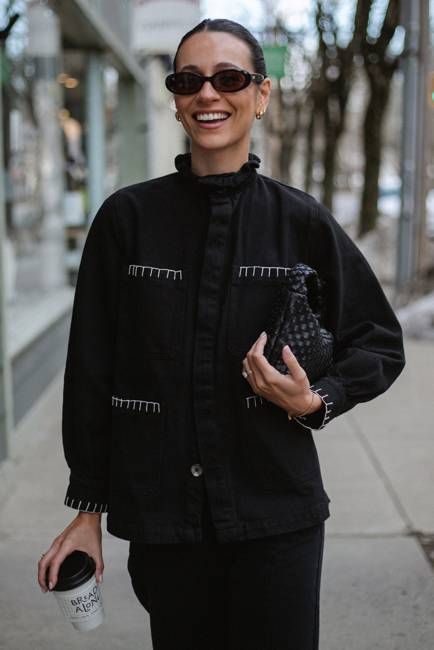Pablo Denim Jacket in Black