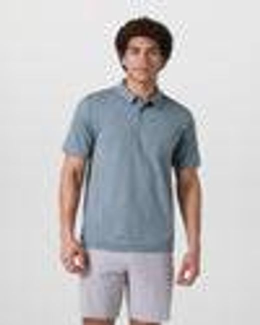 Short Sleeve Ponto Performance Polo | Dusty Blue Heather | Vuori
