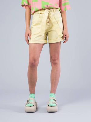 WENDY OLD YELLOW WOMEN'S BERMUDA SHORTS