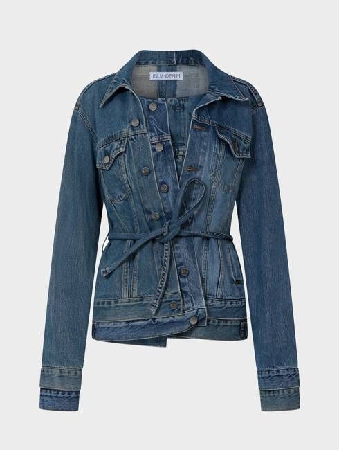 Ridley Double Denim Jacket Mid Blue
