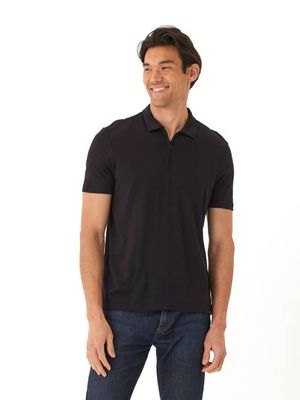 Erick Peached Pique ¼ Zip SS Polo