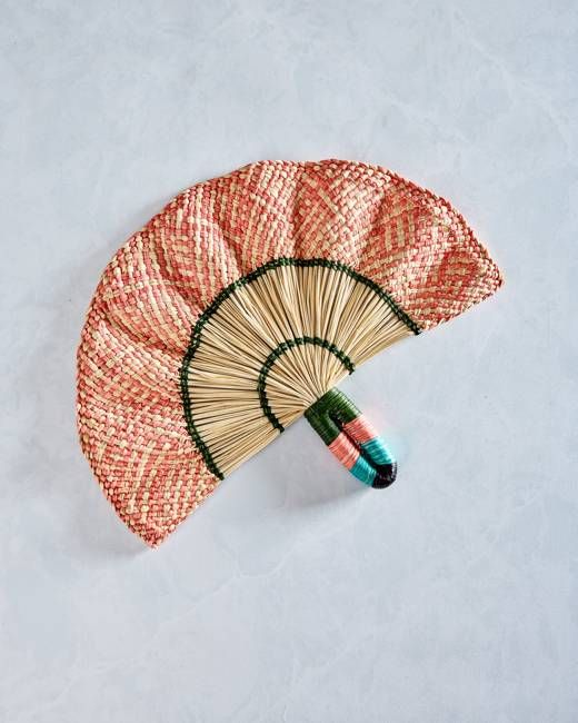 Light Pink Combo - Toquilla Frilly Hand Fan - Coro Cora