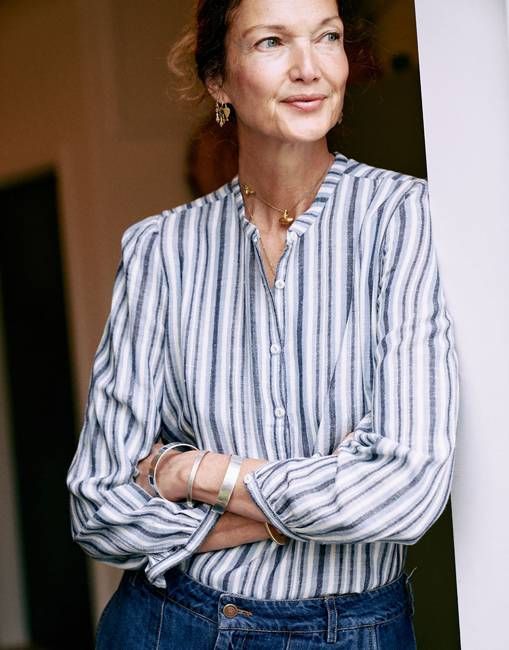 nora blouse | sargasso sea stripe
