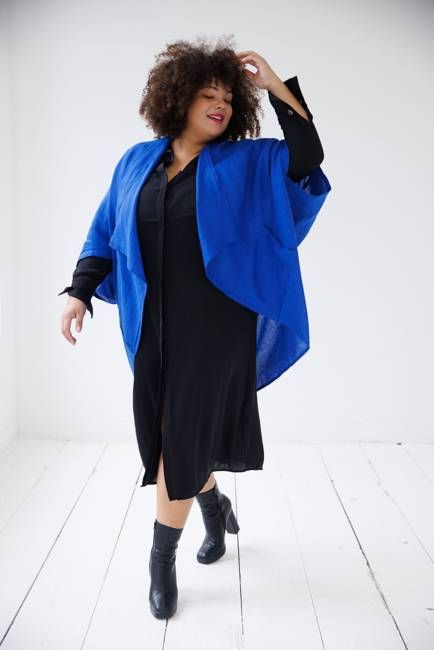 NEW! LINEN Kimono Cobalt Blue