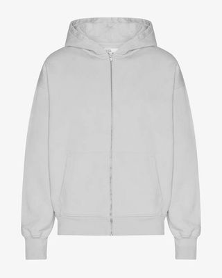 Organic Oversized Zip Hood - Faded Grey
