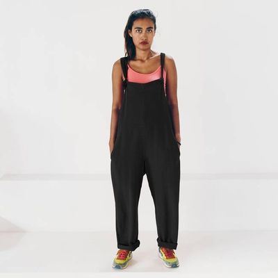 Trouser suit - upcycled 100% cotton - black