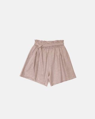 Gathered Woven Short