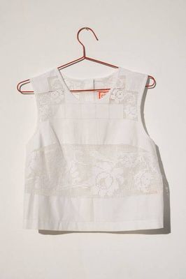 Zoe Sleeveless Shell - Floral Openwork (S)
