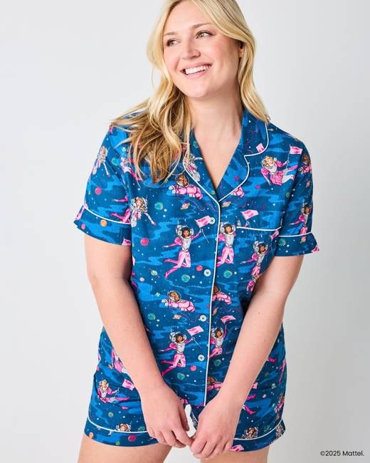 Barbie™ + Printfresh Astronaut Barbie - Short PJ Set - Galaxy Blue