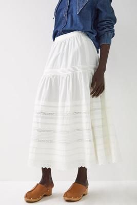 Betsy Cotton Poplin Midi Skirt
