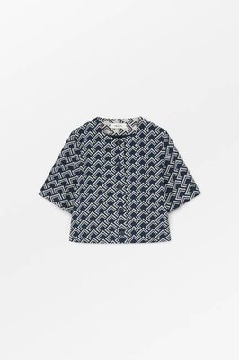 Hill blouse - Navy/Beige