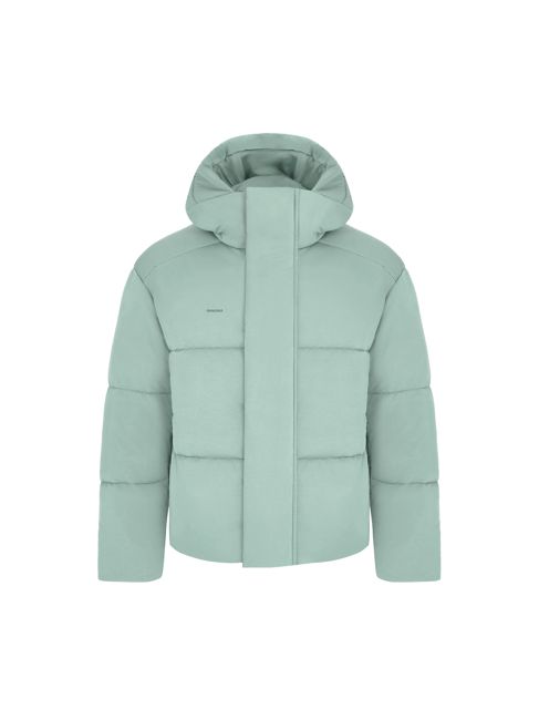 Archive Mens Flower-Warmth Recycled Nylon Puffer—eucalyptus blue