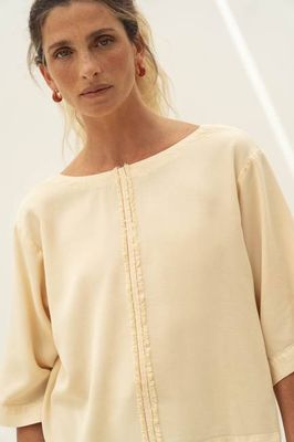 Sari Beige Tencel Top
