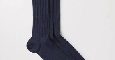 Dark Navy Merino Sock 3-Pack | Ribbed Italian Wool | Asket