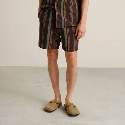 DEDICATED - Shorts Sibbarp Stripe Phantom Schwarz