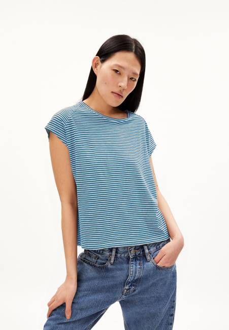 ONELIAA LOVELY STRIPES T-SHIRT | blueniverse-light desert
