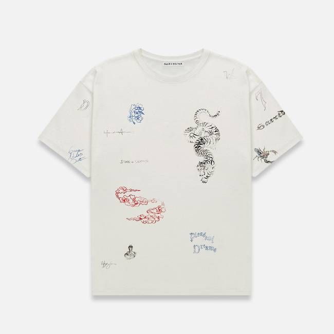 PD Sketch Vintage White T-Shirt