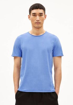 JAAMES GEBÜRSTETES T-SHIRT | blaue Blüte