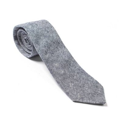 Navy Linen Chambray Tie