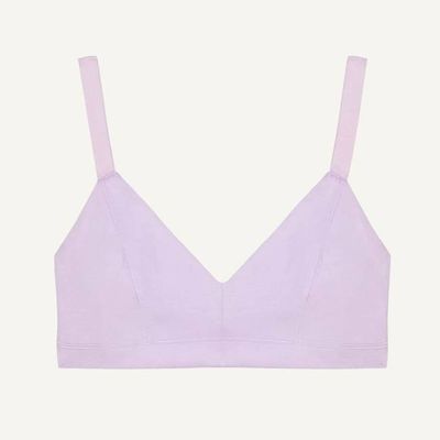 Organic Cotton Triangle Soft Bra in Petal