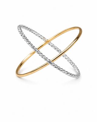 Sabina Two-Tone Braided X Ring