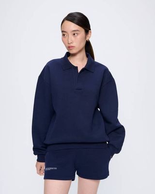 Archive Womens DNA Heavyweight Polo Sweatshirt—navy