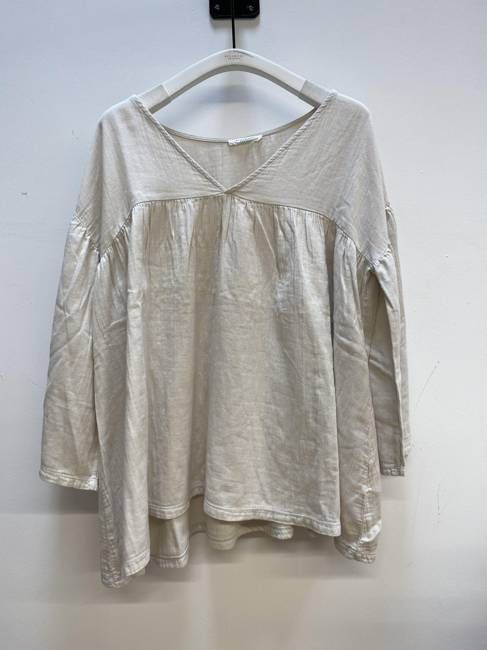 Carlotte Organic Cotton Top in Bone S Preloved