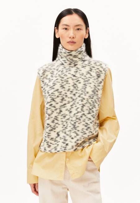 GEPUNKTETER MOHAIR-MIX STRICKPULLUNDER