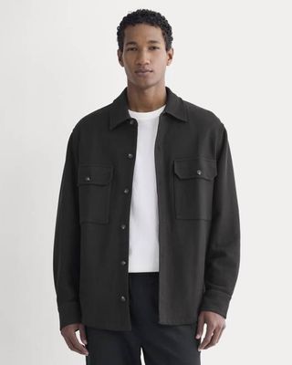 Relaxed Knit Utility Shirt | Black