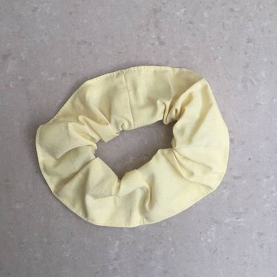 Scrunchie in yellow sorbet organic cotton