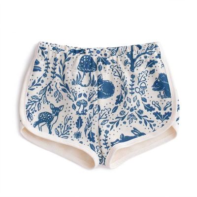 French Terry Shorts - Animal Tapestry Delft Blue