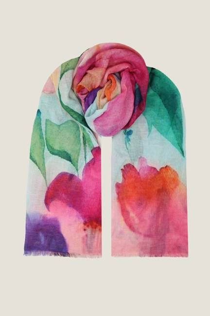 OMBRE Floral print scarf  | Multicoloured