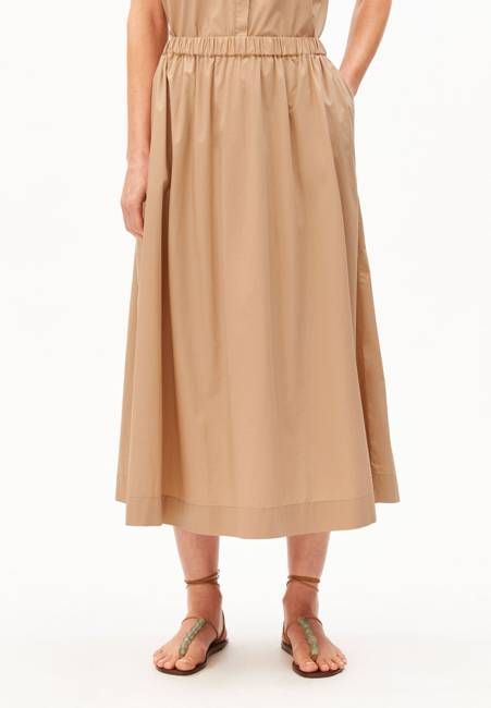 POPLIN MIDI-ROCK A-LINIE