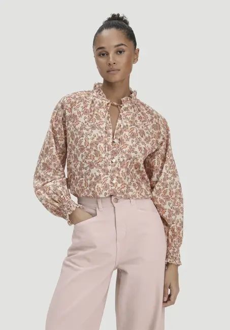 Relaxed print blouse made from pure organic cotton