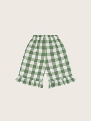 Dill Gingham Frill Culottes