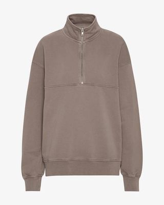 Organic Quarter Zip - Faded Khaki