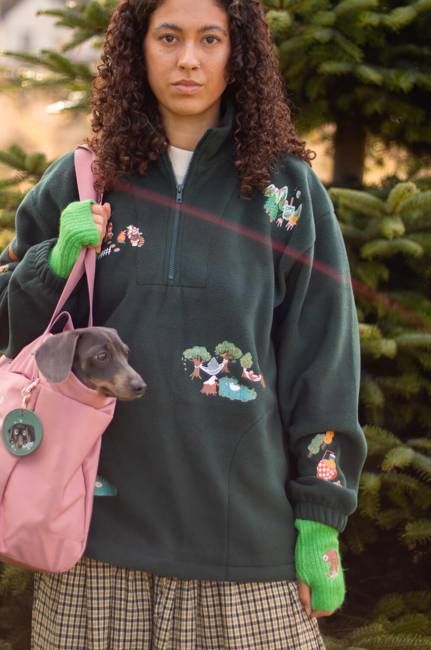 Woodland village 3/4 zip fleece