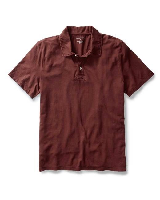 The Cotton Hemp Polo in Black Cherry