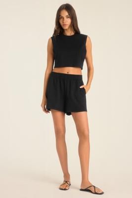 Coast Short - Black Cotton Jersey