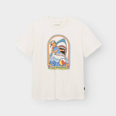 DEDICATED - T-shirt Stockholm Stay Positive Off-White