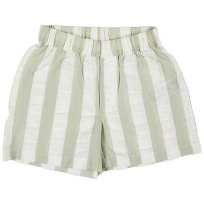 Summer Shorts (Seersucker Wide Stripe) - Sea Foam