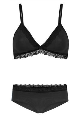 Set: Bio BH+ Hipster, Spitze schwarz