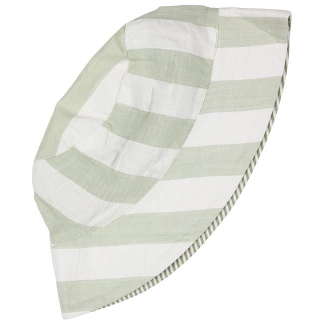 Reversible Sun Hat (Seersucker Stripes) - Sea Foam