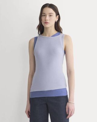 Tissue Layered Tank | Aleutian/Velvet Morning